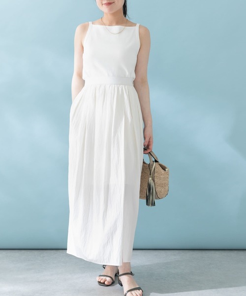 URBAN RESEARCH ROSSO WOMEN（アーバンリサーチ　ロッソ）の「撥水UVギャザーストレートスカート（スカート・レディース・ネイビー/オフホワイト/ピンク・FREE）」の14枚目の写真