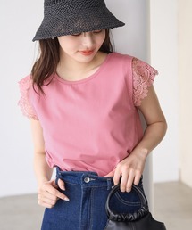 ROPE' PICNIC | 袖レースカットトップス(Tシャツ/カットソー)