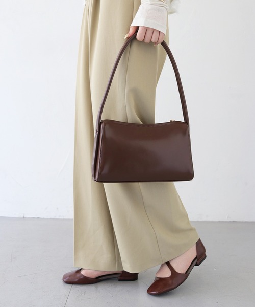 CLEIO(クレイオ)の「【CLEIO】牛革スクエアハンドバッグ/COW LEATHER SQUARE HANDBAG/736-11664(ハンドバッグ・レディース・ブラウン・FREE)」の1枚目の写真
