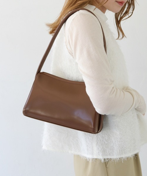 CLEIO(クレイオ)の「【CLEIO】牛革スクエアハンドバッグ/COW LEATHER SQUARE HANDBAG/736-11664(ハンドバッグ・レディース・ブラウン・FREE)」の2枚目の写真
