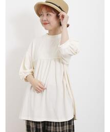 Samansa Mos2 | ギャザーフリルリブカットソー(Tシャツ/カットソー)