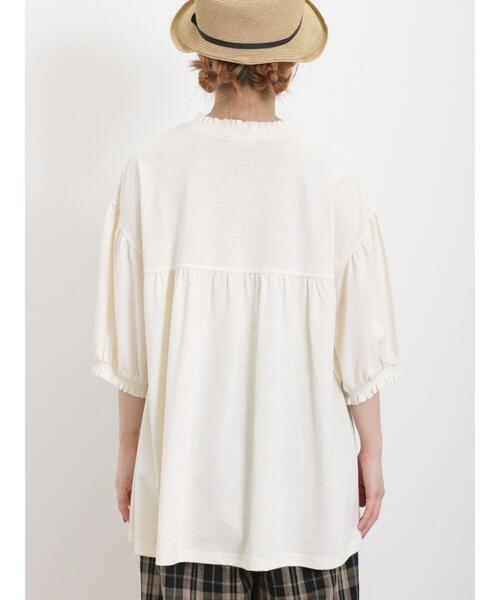 Samansa Mos2(サマンサ モスモス)の「ギャザーフリルリブカットソー(Tシャツ/カットソー・レディース・ブラック/キナリ/イエロー・F)」の17枚目の写真