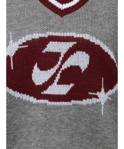 jouetie（ジュエティ）の「ラインロゴジャガードVネックニット（ニット/セーター・レディース・グレー/ブラック/グリーン・MEDIUM）」の20枚目の写真