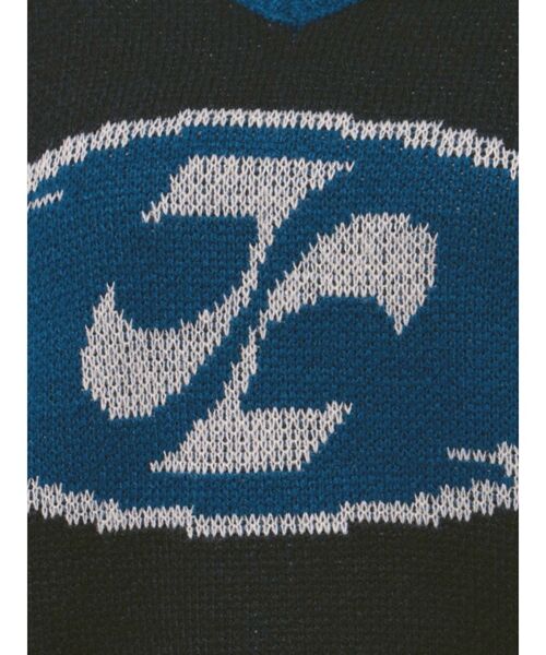 jouetie（ジュエティ）の「ラインロゴジャガードVネックニット（ニット/セーター・レディース・グレー/ブラック/グリーン・MEDIUM）」の22枚目の写真