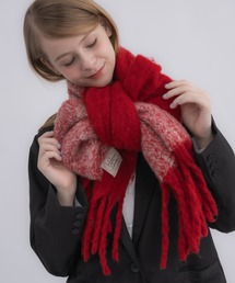 HERMES マフラー 赤 レッド フリンジ レディース 冬アイテム HERMES エルメス マフラー ストール カシミア レッド オレンジ o04