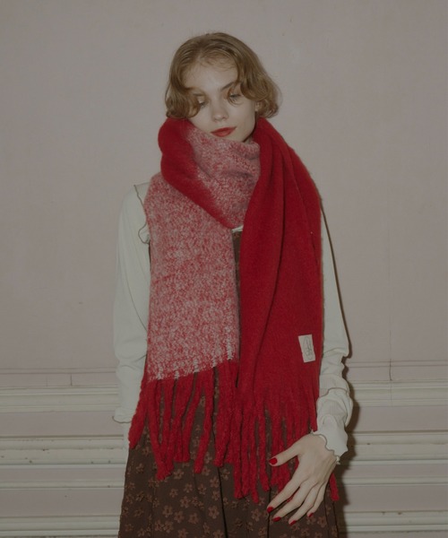 idem（イデム）の「bi-color mohair muffler/バイカラー