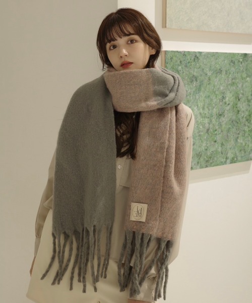 セール】【 新色追加 / 4色展開 】バイカラーボリュームフリンジ