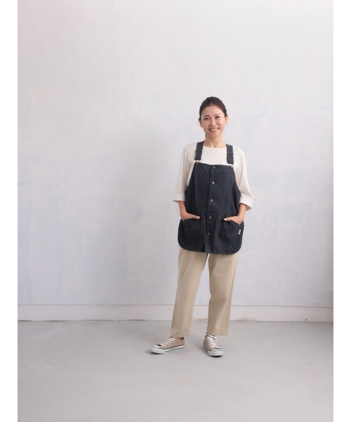 W46 ビンテージ エプロン付き 60 s 70s　ブラック・ディープネイビー W46 ビンテージ エプロン付き 60 s 70s ブラック・ディープネイビー