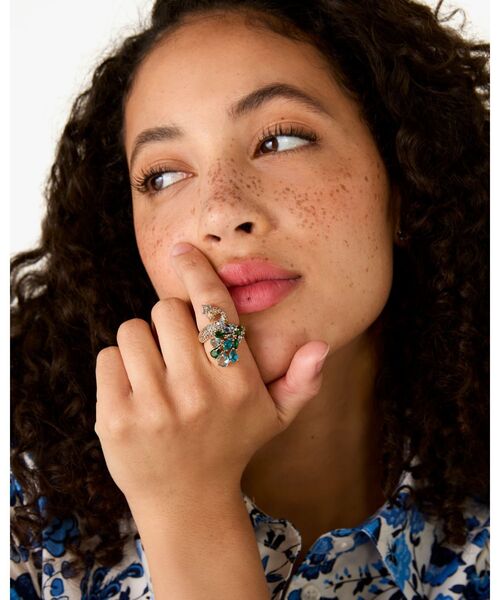 kate spade new york（ケイトスペード ニューヨーク）の「パーフェクト プルーム カクテル リング（リング・レディース・ブルー・6）」の3枚目の写真