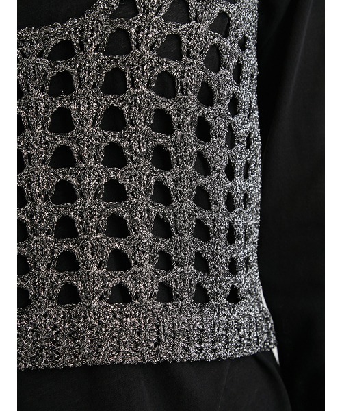 emmi（エミ）の「ラメニットビスチェ（ニット/セーター・レディース・ブラック/シルバー・FREE）」の15枚目の写真