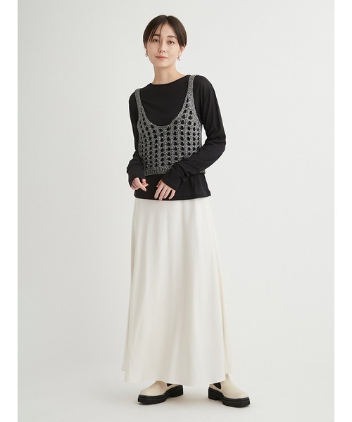 emmi（エミ）の「ラメニットビスチェ（ニット/セーター・レディース・ブラック/シルバー・FREE）」の22枚目の写真