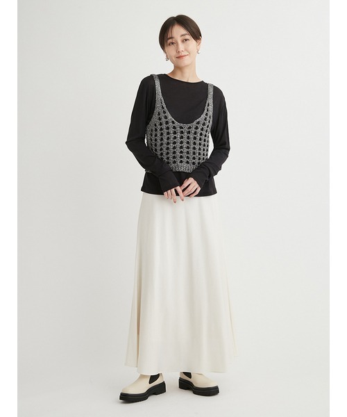 emmi（エミ）の「ラメニットビスチェ（ニット/セーター・レディース・ブラック/シルバー・FREE）」の21枚目の写真