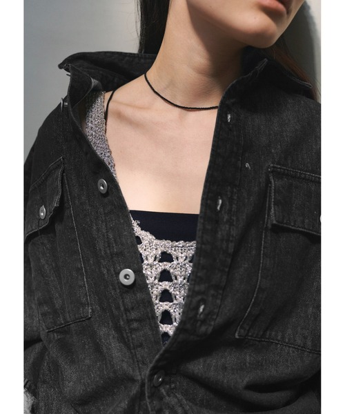 emmi（エミ）の「ラメニットビスチェ（ニット/セーター・レディース・ブラック/シルバー・FREE）」の14枚目の写真