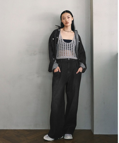 emmi（エミ）の「ラメニットビスチェ（ニット/セーター・レディース・ブラック/シルバー・FREE）」の4枚目の写真