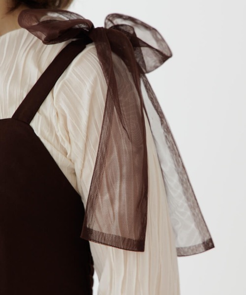 flower(フラワー)の「クラシックチュールワンピース(ワンピース・レディース・ブラック/ブラウン・FREE)」の8枚目の写真