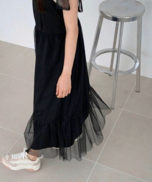 flower(フラワー)の「クラシックチュールワンピース(ワンピース・レディース・ブラック/ブラウン・FREE)」の14枚目の写真