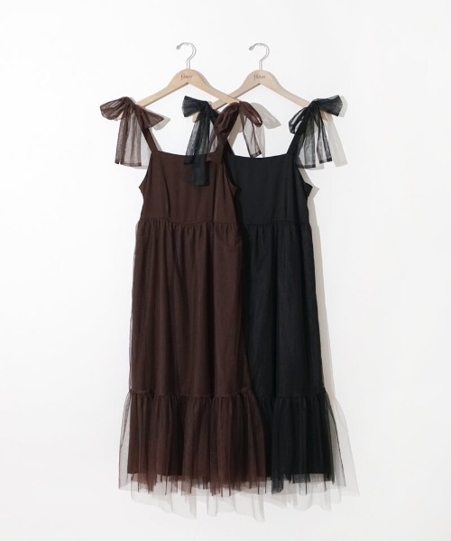 flower(フラワー)の「クラシックチュールワンピース(ワンピース・レディース・ブラック/ブラウン・FREE)」の17枚目の写真