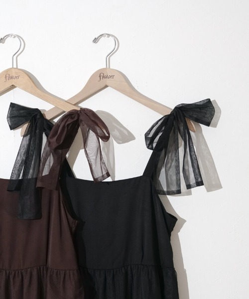 flower(フラワー)の「クラシックチュールワンピース(ワンピース・レディース・ブラック/ブラウン・FREE)」の18枚目の写真