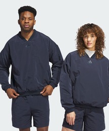 韓国人気 [アディダス] クルーネック スウェット ネイビー adidas（アディダス）の「アディダス Rekive クルーネック
