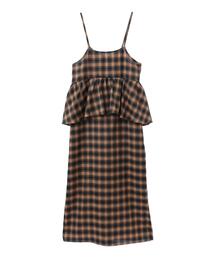 Green　Parks | チェックペプラムキャミワンピース(ワンピース)