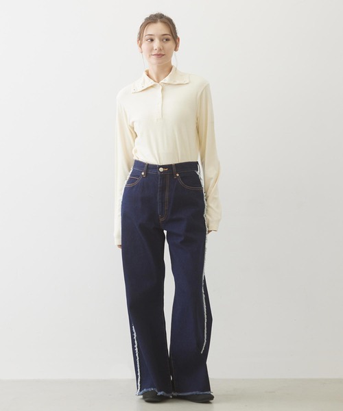 【セール】HALF BUTTON TOP（Tシャツ/カットソー）｜MILKFED.（ミルクフェド）