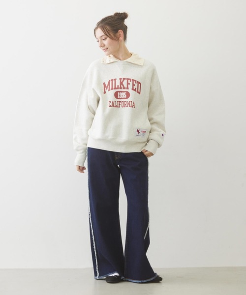 【セール】HALF BUTTON TOP（Tシャツ/カットソー）｜MILKFED.（ミルクフェド）