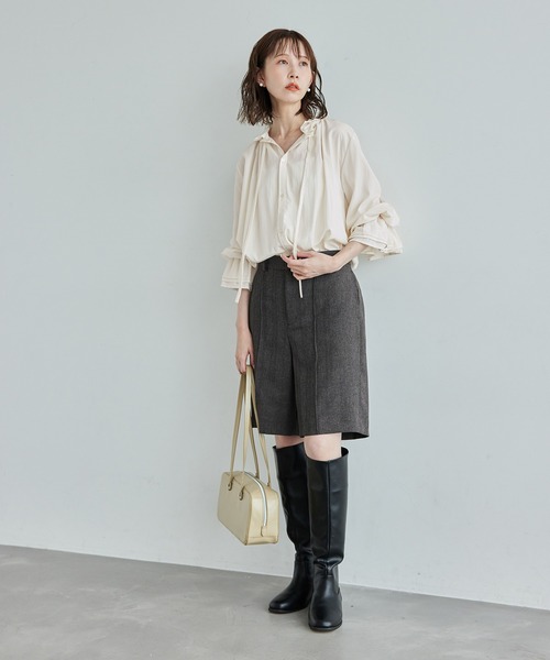 ROPE' PICNIC(ロペピクニック)の「フリルブラウス(シャツ/ブラウス・レディース・ダークブラウン/ブラック/オフホワイト・38)」の10枚目の写真