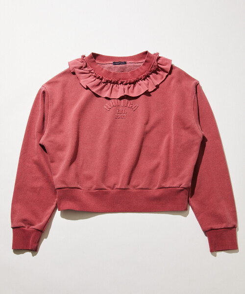 FREAK'S STORE(フリークスストア)の「NAUTICA/ノーティカ 襟フリル ピグメントスウェット(スウェット・レディース・ナチュラル/ワイン/チャコール・ONE SIZE)」の3枚目の写真
