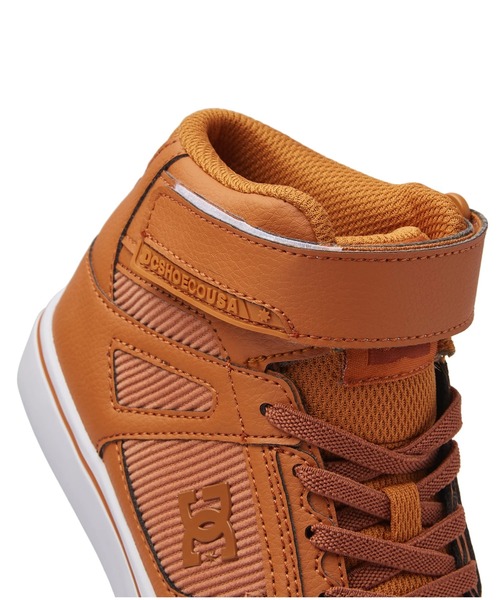 DC SHOES（ディーシーシューズ）の「Ks PURE HIGH-TOP SE/DCキッズハイカットスニーカー（スニーカー・キッズ・ホワイト×ブラック/ホワイト系その他/ブラウン・17cm/18cm/19cm/20cm/21cm/22cm/23cm/24cm/25cm）」の9枚目の写真