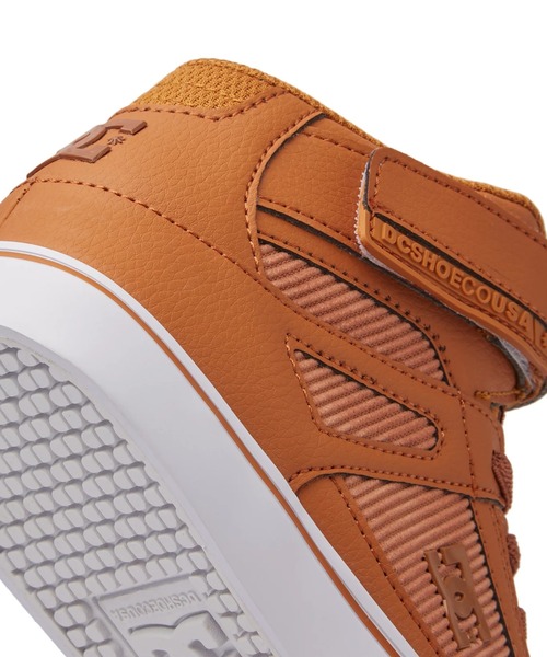 DC SHOES（ディーシーシューズ）の「Ks PURE HIGH-TOP SE/DCキッズハイカットスニーカー（スニーカー・キッズ・ホワイト×ブラック/ホワイト系その他/ブラウン・17cm/18cm/19cm/20cm/21cm/22cm/23cm/24cm/25cm）」の4枚目の写真