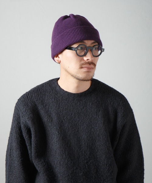 RACAL（ラカル）の「2way Plain Color Knit Beanie / 2ウェイプレーンカラーニットビーニー（ニットキャップ/ビーニー・メンズ・ブラック/ベージュ/パープル/ブラウン/グレー/オリーブ/オレンジ/アイボリー/ブルー/ピンク・FREE）」の8枚目の写真