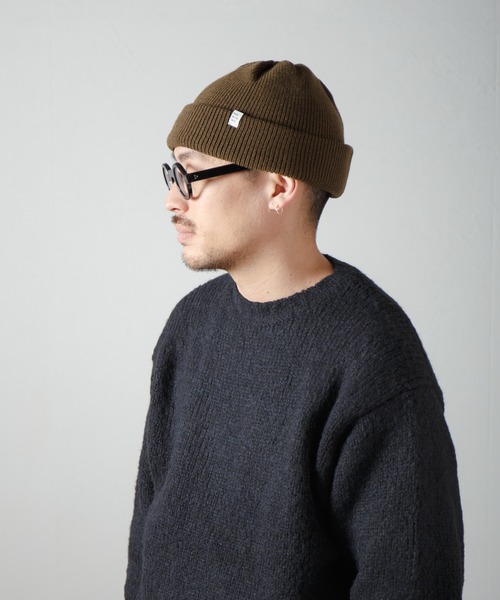 RACAL（ラカル）の「2way Plain Color Knit Beanie / 2ウェイプレーンカラーニットビーニー（ニットキャップ/ビーニー・メンズ・ブラック/ベージュ/パープル/ブラウン/グレー/オリーブ/オレンジ/アイボリー/ブルー/ピンク・FREE）」の6枚目の写真