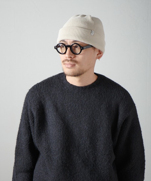 RACAL（ラカル）の「2way Plain Color Knit Beanie / 2ウェイプレーンカラーニットビーニー（ニットキャップ/ビーニー・メンズ・ブラック/ベージュ/パープル/ブラウン/グレー/オリーブ/オレンジ/アイボリー/ブルー/ピンク・FREE）」の2枚目の写真