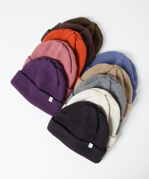 RACAL（ラカル）の「2way Plain Color Knit Beanie / 2ウェイプレーンカラーニットビーニー（ニットキャップ/ビーニー・メンズ・ブラック/ベージュ/パープル/ブラウン/グレー/オリーブ/オレンジ/アイボリー/ブルー/ピンク・FREE）」の14枚目の写真