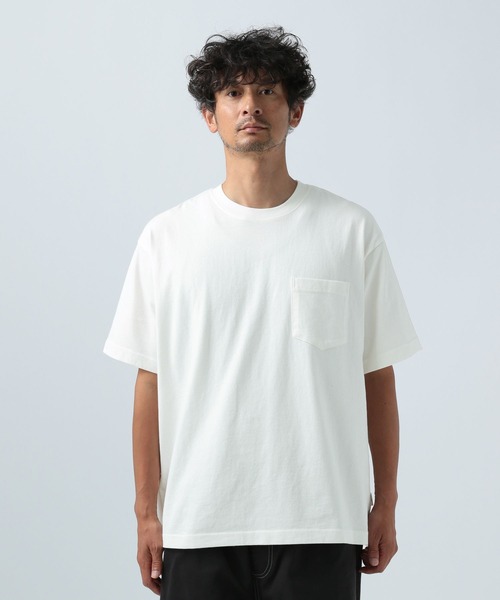 BAYFLOW（ベイフロー）の「[何枚あっても使える]ピグメントポケット半袖Tシャツ（Tシャツ/カットソー・メンズ・ホワイト/ブルー/ピンク/チャコール・MEDIUM/LARGE）」の9枚目の写真