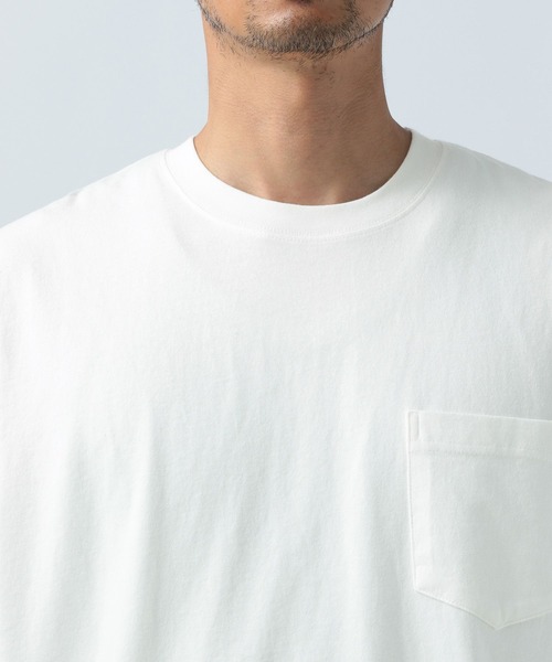 BAYFLOW（ベイフロー）の「[何枚あっても使える]ピグメントポケット半袖Tシャツ（Tシャツ/カットソー・メンズ・ホワイト/ブルー/ピンク/チャコール・MEDIUM/LARGE）」の13枚目の写真