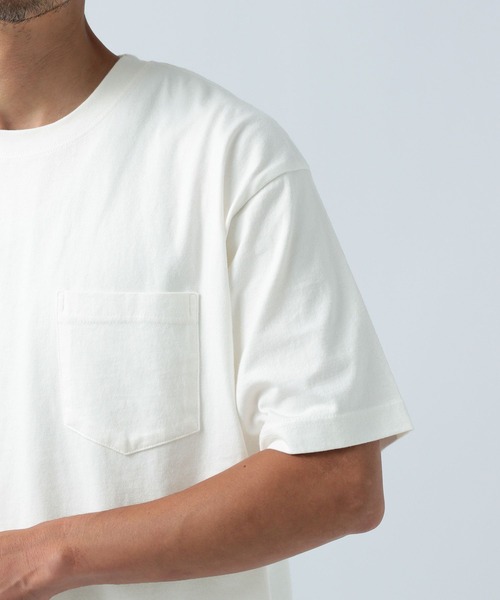 BAYFLOW（ベイフロー）の「[何枚あっても使える]ピグメントポケット半袖Tシャツ（Tシャツ/カットソー・メンズ・ホワイト/ブルー/ピンク/チャコール・MEDIUM/LARGE）」の14枚目の写真