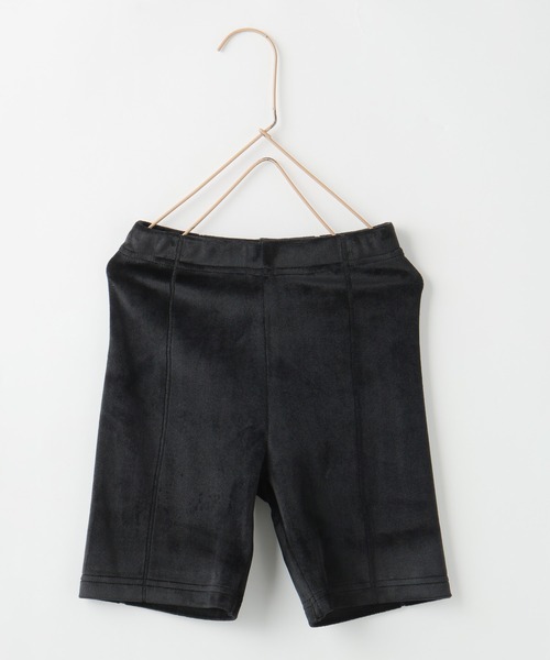 LOWRYS FARM（ローリーズファーム）の「ストレッチベロアサイクルパンツ　145486（レギンス/スパッツ・キッズ・パープル/グレー/ブラック・110cm/120cm/130cm/140cm/150cm）」の2枚目の写真