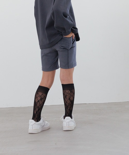 LOWRYS FARM（ローリーズファーム）の「ストレッチベロアサイクルパンツ　145486（レギンス/スパッツ・キッズ・パープル/グレー/ブラック・110cm/120cm/130cm/140cm/150cm）」の17枚目の写真