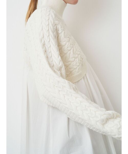 ELENDEEK（エレンディーク）の「ドッキングケーブルニット（ニット/セーター・レディース・ブラック/ネイビー/オフホワイト・FREE）」の11枚目の写真