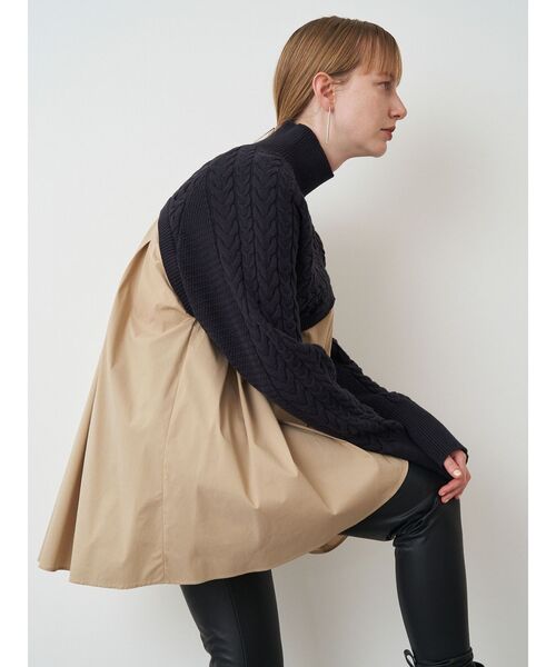 ELENDEEK（エレンディーク）の「ドッキングケーブルニット（ニット/セーター・レディース・ブラック/ネイビー/オフホワイト・FREE）」の16枚目の写真