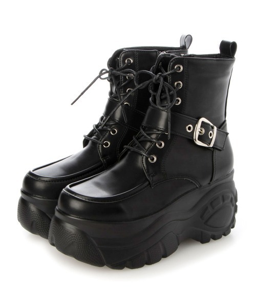 DEMETER（デメテル）の「軽量 厚底ソール レースアップ スニーカーブーツ（ブーツ・レディース・ホワイト/ブラック・M/L/S/LL）」の9枚目の写真