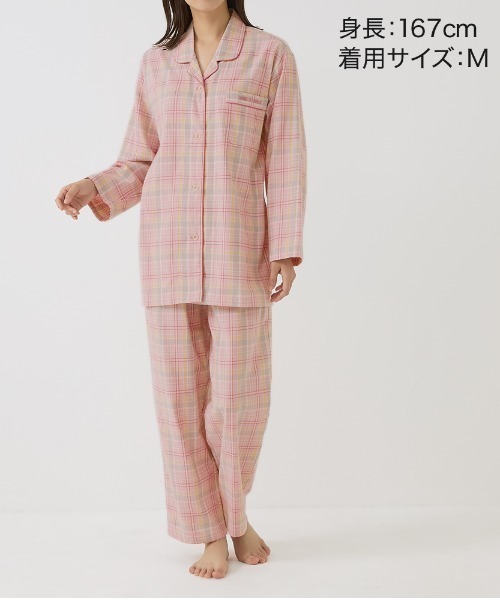 COMME CI COMME CA（コムシコムサ）の「COMME CI COMME CA/コムシコムサ　パジャマ　長袖長パンツ（ルームウェア/パジャマ・レディース・サックスブルー/ピンク・MEDIUM/LARGE/X-LARGE）」の7枚目の写真