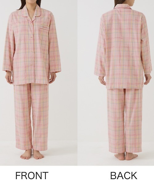 COMME CI COMME CA（コムシコムサ）の「COMME CI COMME CA/コムシコムサ　パジャマ　長袖長パンツ（ルームウェア/パジャマ・レディース・サックスブルー/ピンク・MEDIUM/LARGE/X-LARGE）」の3枚目の写真