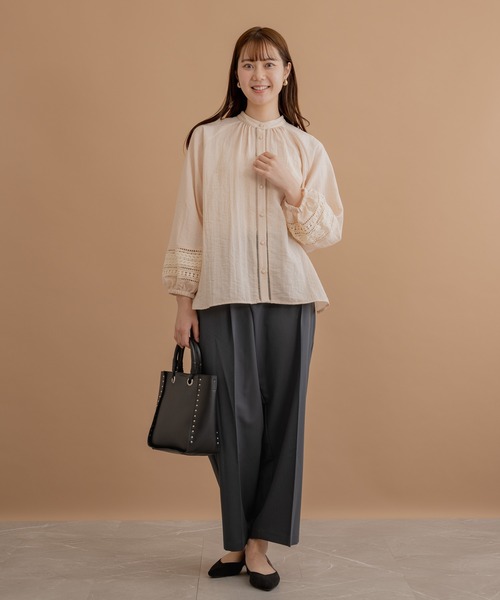 KATHARINE ROSS（キャサリンロス）の「【KATHARINE ROSS】ラインスタッズトートバッグ WEB限定（ショルダーバッグ・レディース・ブラック/グレー/モカ・MEDIUM）」の10枚目の写真