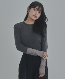 bita. | ラメシアー切替トップス(Tシャツ/カットソー)
