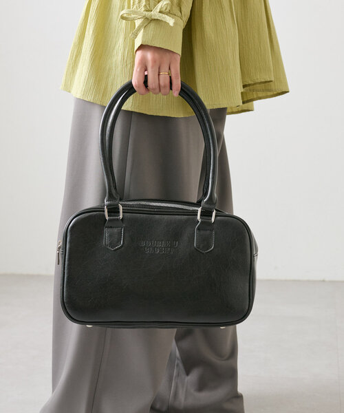 w closet（ダブルクローゼット）の「スクエアボストンBAG（ボストンバッグ・レディース・ボルドー/キャメル/シルバー/ブラック・ONE SIZE）」の5枚目の写真