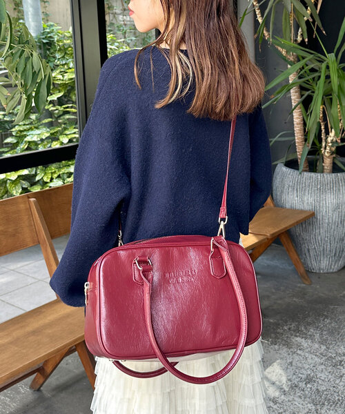 w closet（ダブルクローゼット）の「スクエアボストンBAG（ボストンバッグ・レディース・ボルドー/キャメル/シルバー/ブラック・ONE SIZE）」の16枚目の写真