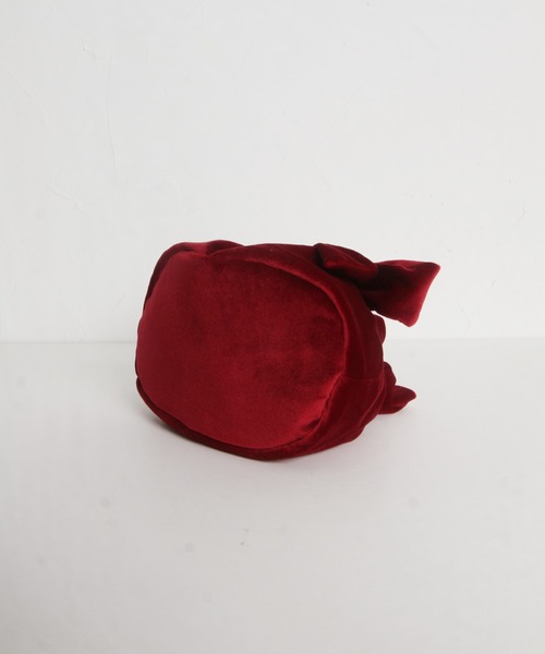 tocco closet（トッコ　クローゼット）の「【ZOZO限定】ベロアリボン巾着バッグ（ショルダーバッグ・レディース・グレー/ブラック/ワイン・M）」の14枚目の写真