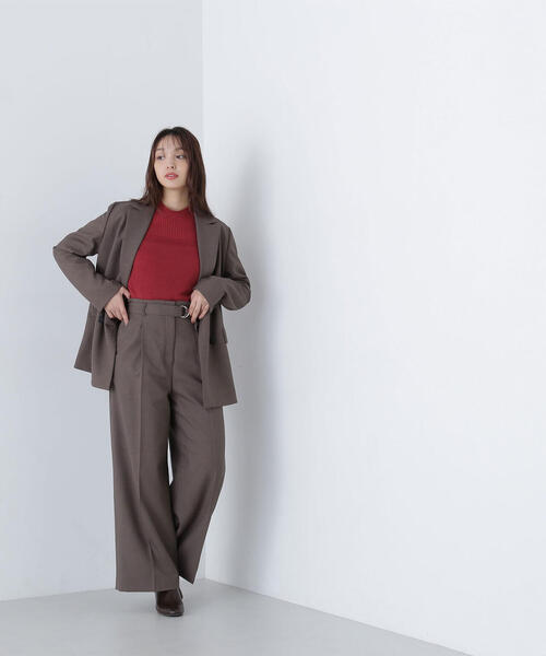 NATURAL BEAUTY BASIC（ナチュラルビューティーベーシック）の「◇＜リラクシーセットアップシリーズ＞ダブルブレストジャケット（テーラードジャケット・レディース・ブラウン/チャコールグレー・SMALL/MEDIUM）」の21枚目の写真